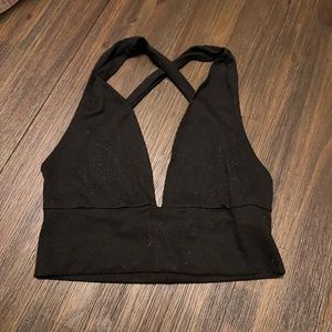 Black crop top